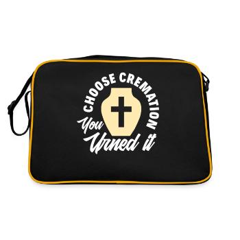 Undertaker Funeral Urn - Retro Bag - black/gold - Back