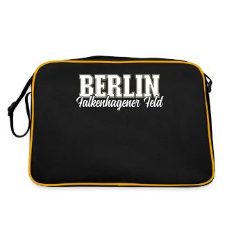 Berlin Falkenhagener Feld - Retro Tasche - Schwarz/Gold - Hinten