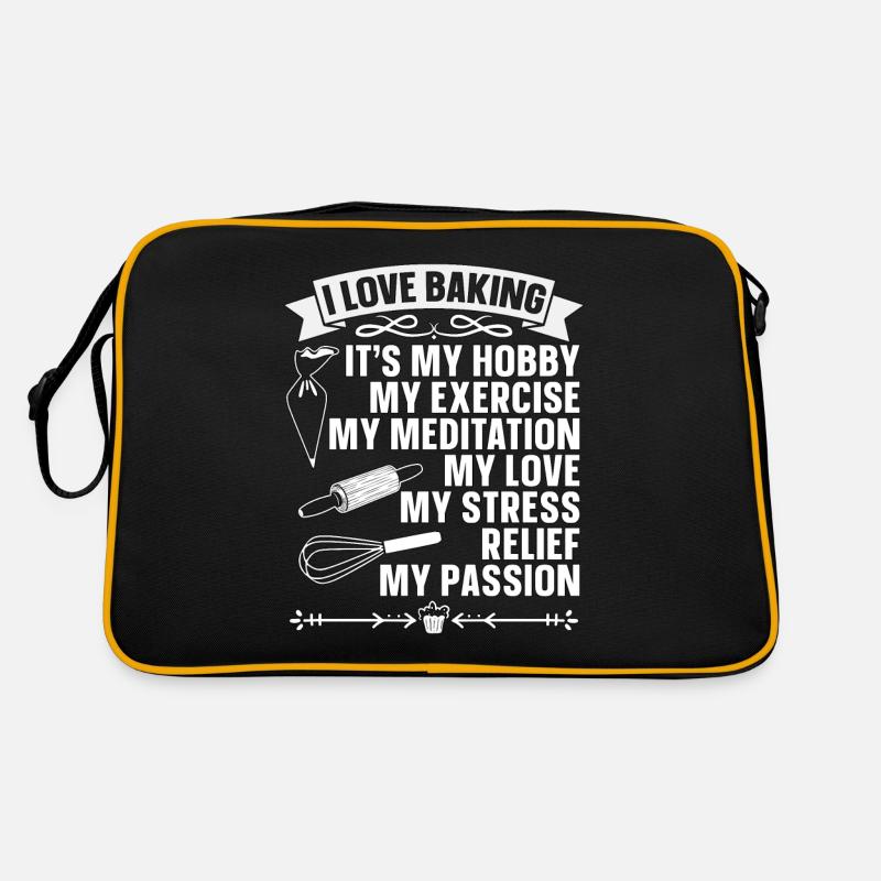 Baker I Love Baking Bakery Chef Cupcake Bake Retro Tasche
