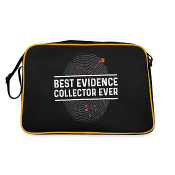Spurensicherung - Kripo Polizei Kriminaltechnik - Retro Tasche - Schwarz/Gold - Hinten