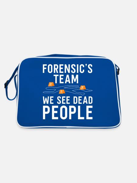 Sécurisation des traces - Kripo Polizei Kriminaltechnik - Sac Retro - bleu/blanc - Dos