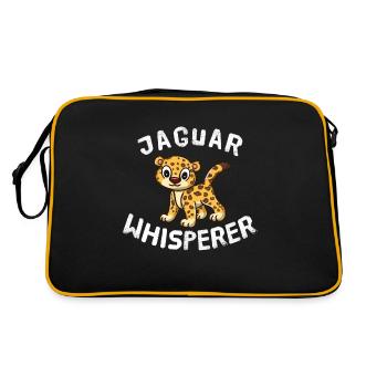 Funny Jaguar Lover Jaguar Whisperer - Retro Bag - black/gold - Back