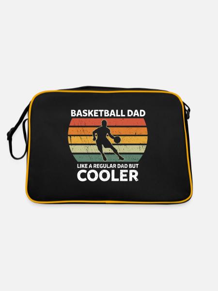 Retro Basketball Dad Like A Regular Dad But Cooler - Retro Bag - black/gold - Back