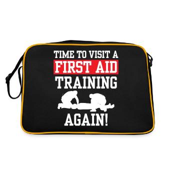 Il est temps d’assister à nouveau à un cours de secourisme - Sac Retro - noir/or - Dos