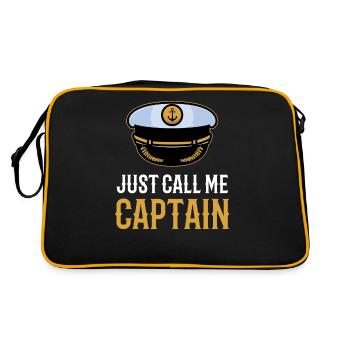 Appelez-moi simplement capitaine bateau bateau bateau - Sac Retro - noir/or - Dos