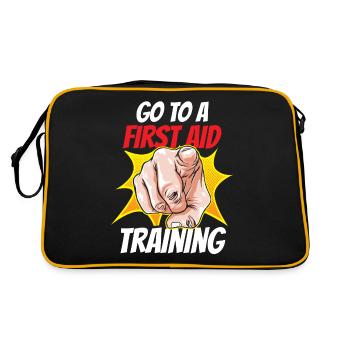 Participez à un cours de secourisme - Sac Retro - noir/or - Dos