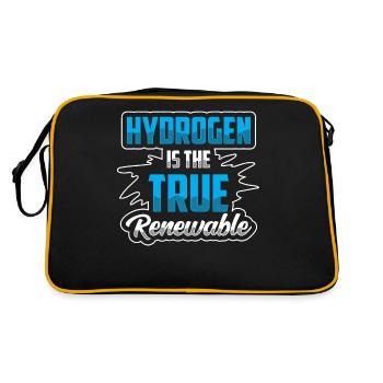 Hydrogen is the true renewable energy - Retro Bag - black/gold - Back