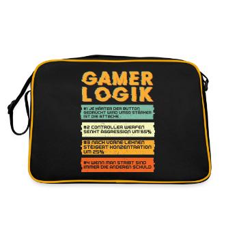 Gamer Logic Gaming - Retro Bag - black/gold - Back