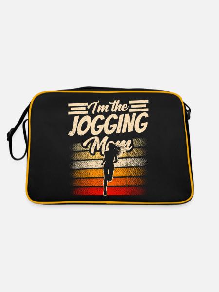 I am The Jogging Mother Running Mom Runner - Retro Bag - black/gold - Back