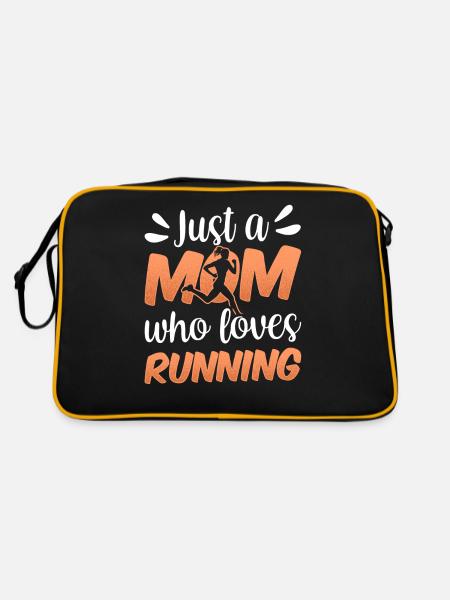 Juste une maman qui aime courir jogging maman - Sac Retro - noir/or - Dos