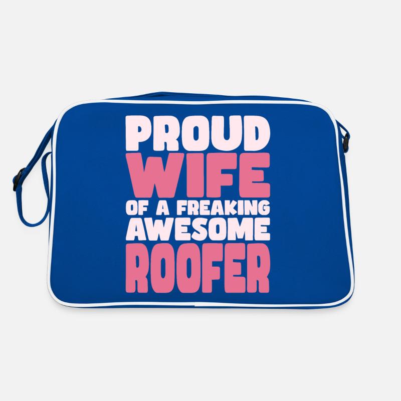 Fière épouse d’un sacré bon couvreur Sac Retro