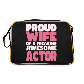 Fière épouse d’un sacré bon acteur - Sac Retro - noir/or - Dos