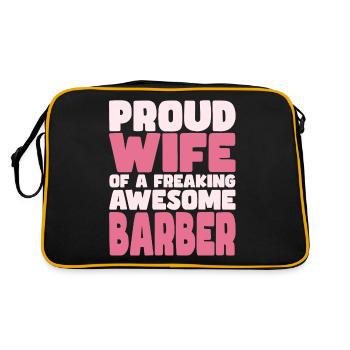 Fière épouse d’un sacré bon coiffeur - Sac Retro - noir/or - Dos