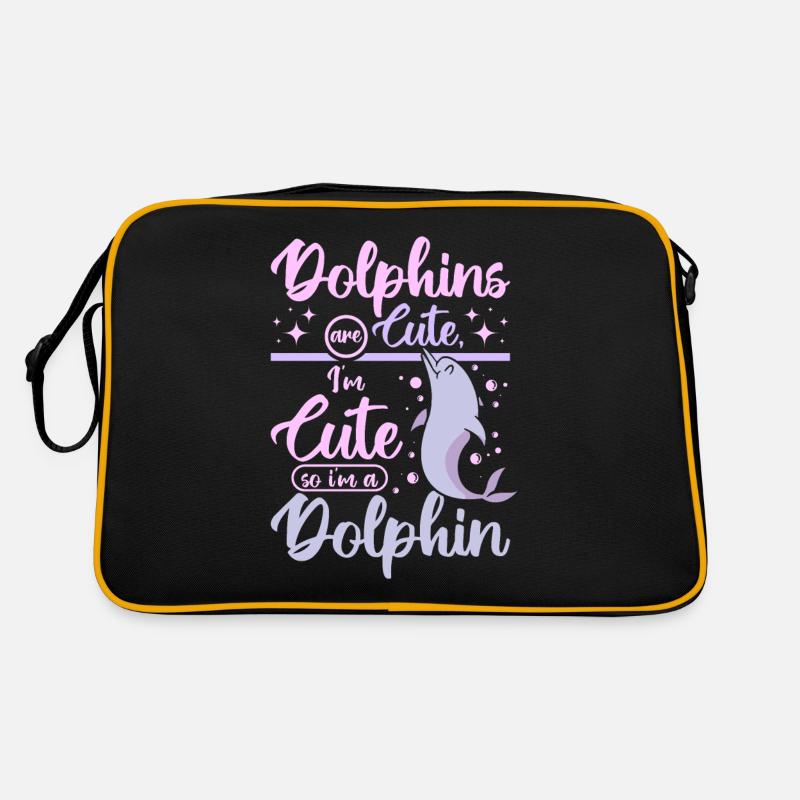 Les dauphins sont mignons je suis coupé donc je suis un dauphin Sac Retro
