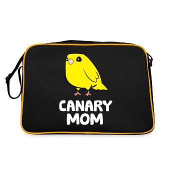 Yellow Canary Bird Canary Mom - Retro Bag - black/gold - Back