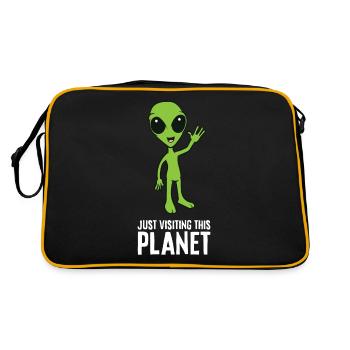 Ovni extraterrestre visite cette planète - Sac Retro - noir/or - Dos