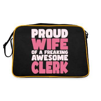 Fière épouse d’un sacré bon gars - Sac Retro - noir/or - Dos