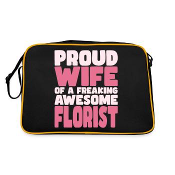Fière épouse d’un sacré bon fleuriste - Sac Retro - noir/or - Dos