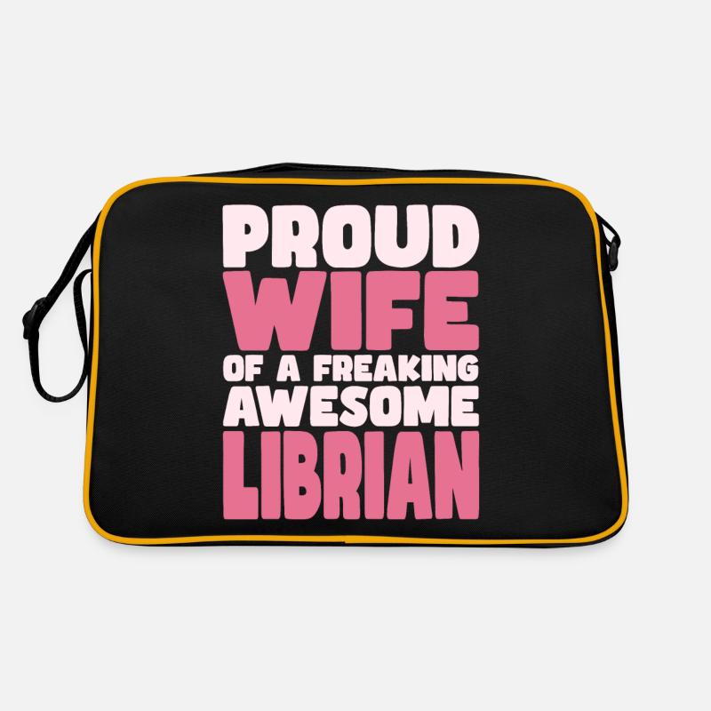 Stolze Ehefrau Eines Verdammt Guten Bibliothekars Retro Tasche