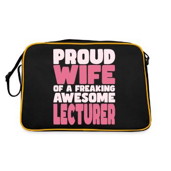 Fière épouse d’un sacré bon conférencier - Sac Retro - noir/or - Dos