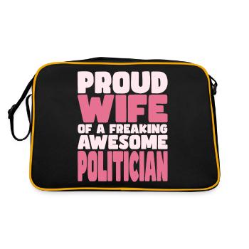 Fière épouse d’un sacré bon politicien - Sac Retro - noir/or - Dos