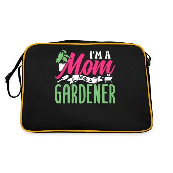 Je suis une mère et une jardinière jardinière - Sac Retro - noir/or - Dos