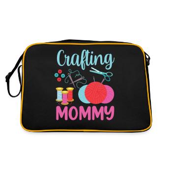 Craft Mom Hobbyist Crafts Mother - Retro Bag - black/gold - Back