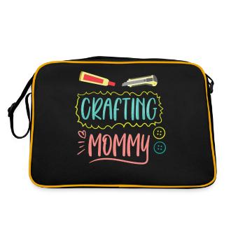 Craft Mom Hobbyist Crafts Mother - Retro Bag - black/gold - Back
