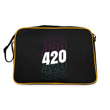 Funny 420-design Pour les geeks de l’informatique - Sac Retro - noir/or - Dos