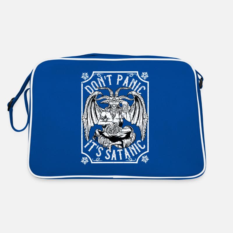 Don't Panic It's Satanic I Baphomet Occult Retro Tasche
