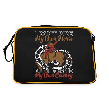 Modes de vie de l’étable Cowaholic Cow Agriculture Gesch - Sac Retro - noir/or - Dos