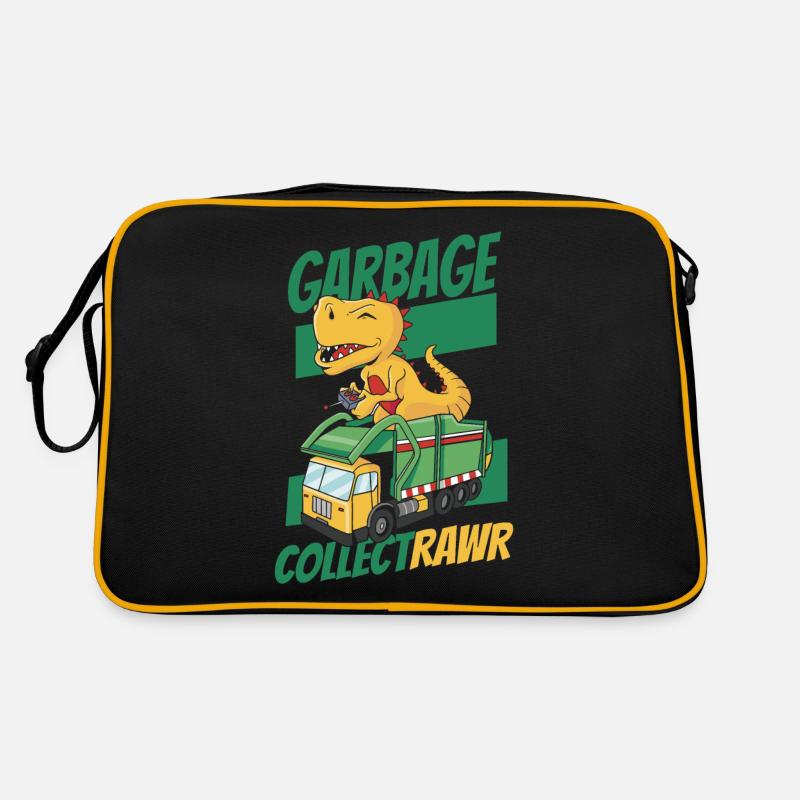 Dinosaur Construction Worker Dump Truck Driver Retro Bag