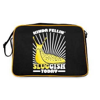 Slug Life Garten Schnecken Sammler Sammlung Gesche - Retro Tasche - Schwarz/Gold - Hinten