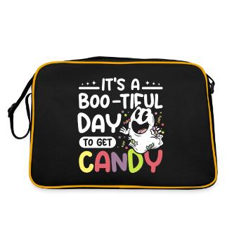It's a boo-tiful day to get candy - Retro Bag - black/gold - Back