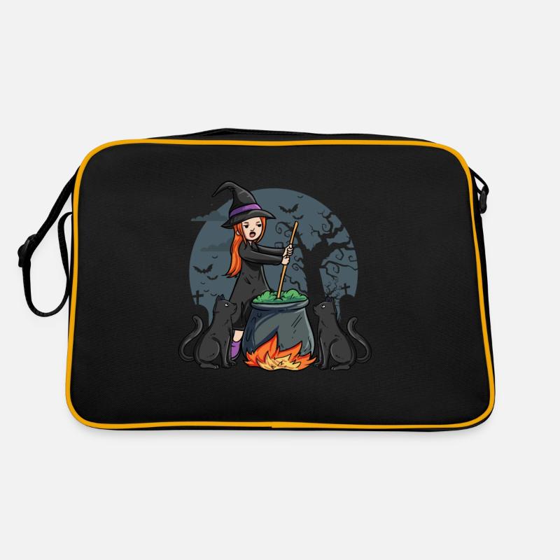 Witch with kettle Retro Bag