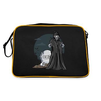 Pierre tombale du cimetière des squelettes - Sac Retro - noir/or - Dos