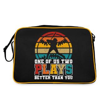 One of us two plays better than you baseball - Retro Bag - black/gold - Back