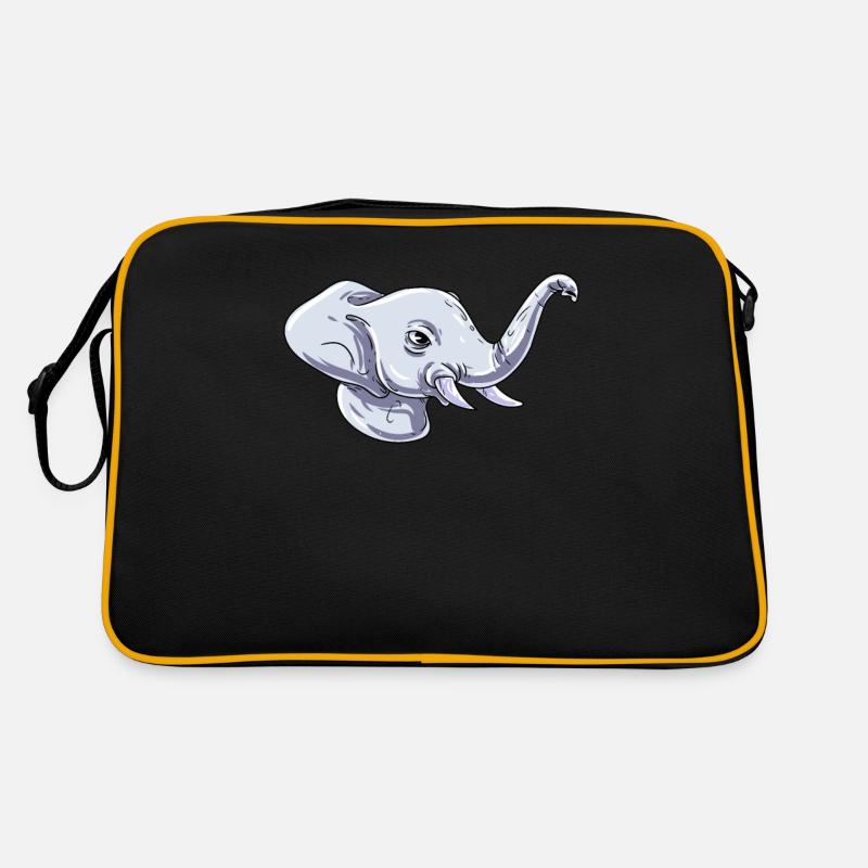 Elefantenkopf Elefant Retro Tasche
