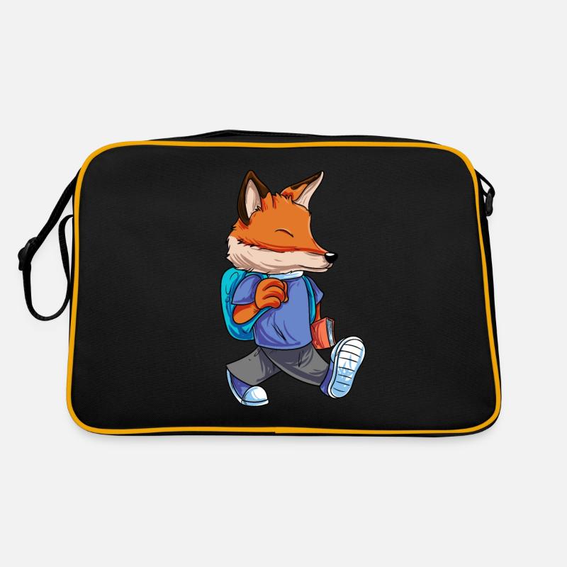 Fuchs Zurück zur Schule Retro Tasche