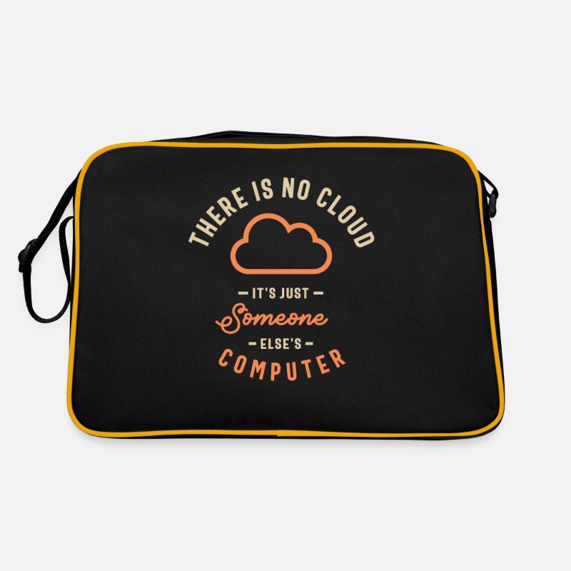Le cloud C’est juste l’ordinateur de quelqu’un d’autre drôle - Sac Retro - noir/or