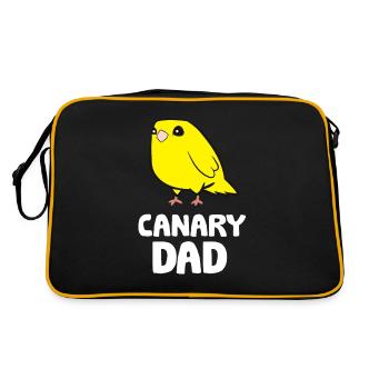 Yellow Canary Bird Canary Dad - Retro Bag - black/gold - Back