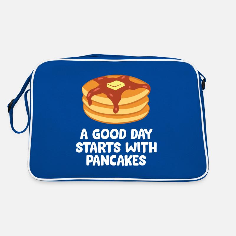 Ein guter Tag beginnt mit Pfannkuchen Retro Tasche