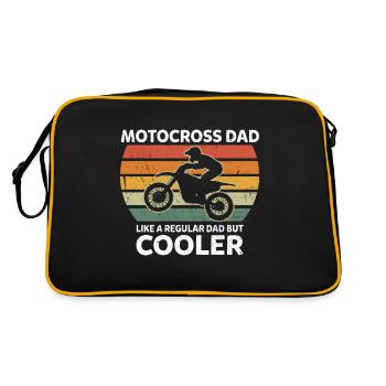 Retro Motocross Dad Like A Regular Dad But Cooler - Retro Bag - black/gold - Back