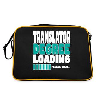 Un traducteur invite à la formation - Sac Retro - noir/or - Dos