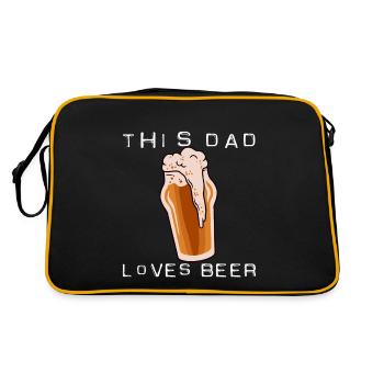 Ce père aime la bière - Sac Retro - noir/or - Dos