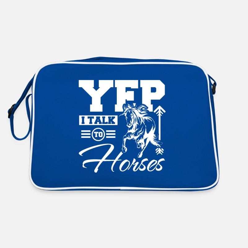 Hep I talk to horses Retro Tasche