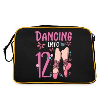 Ballet Shoes Dancing Ballerina 12 Ballett Birthday - Retro Bag - black/gold - Back