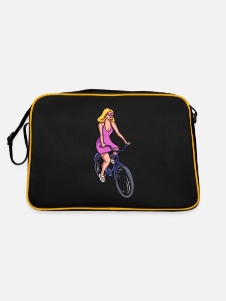 Cyclisme féminin - Sac Retro - noir/or - Dos