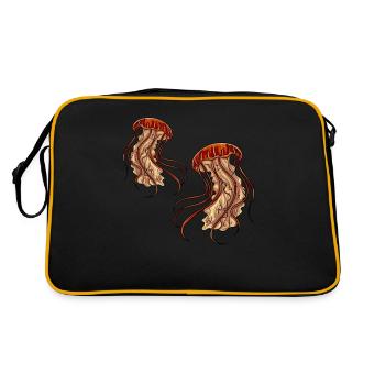 Méduses Créatures Marines - Sac Retro - noir/or - Dos