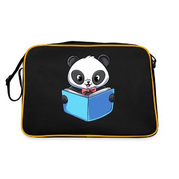 Livre de lecture Panda - Sac Retro - noir/or - Dos